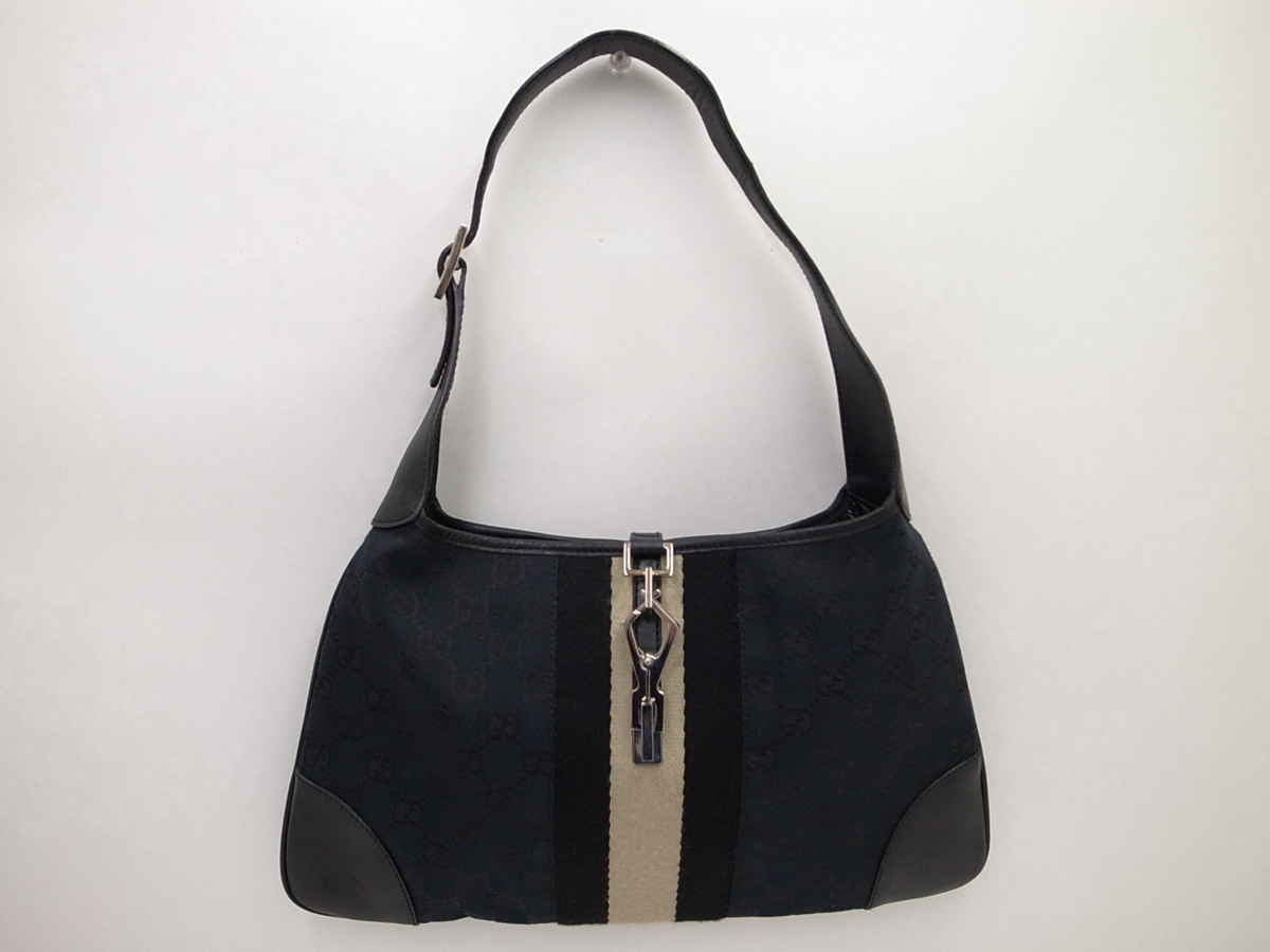 訳あり【GUCCI】グッチ ショルダー バッグ ジャッキー GGキャンバス 