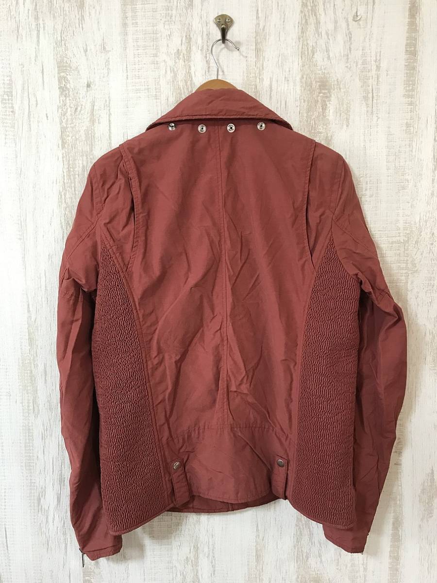 A115☆【ダブルライダースジャケット ワインレッド】DIESEL ディーゼル 