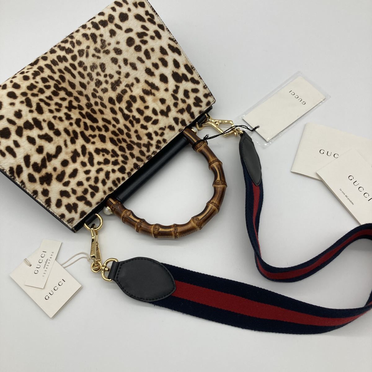 1円〜【美品 極希少】グッチGUCCI バンブー ニムフェア 2WAY 