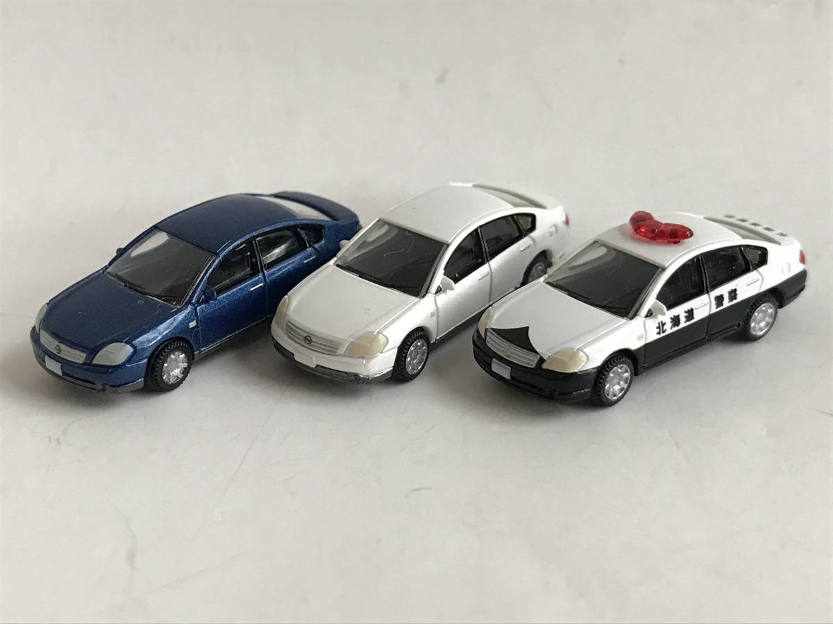 1/150 TOMYTEC カーコレクション第10弾【日産 ティアナ 青&白&パトカー 