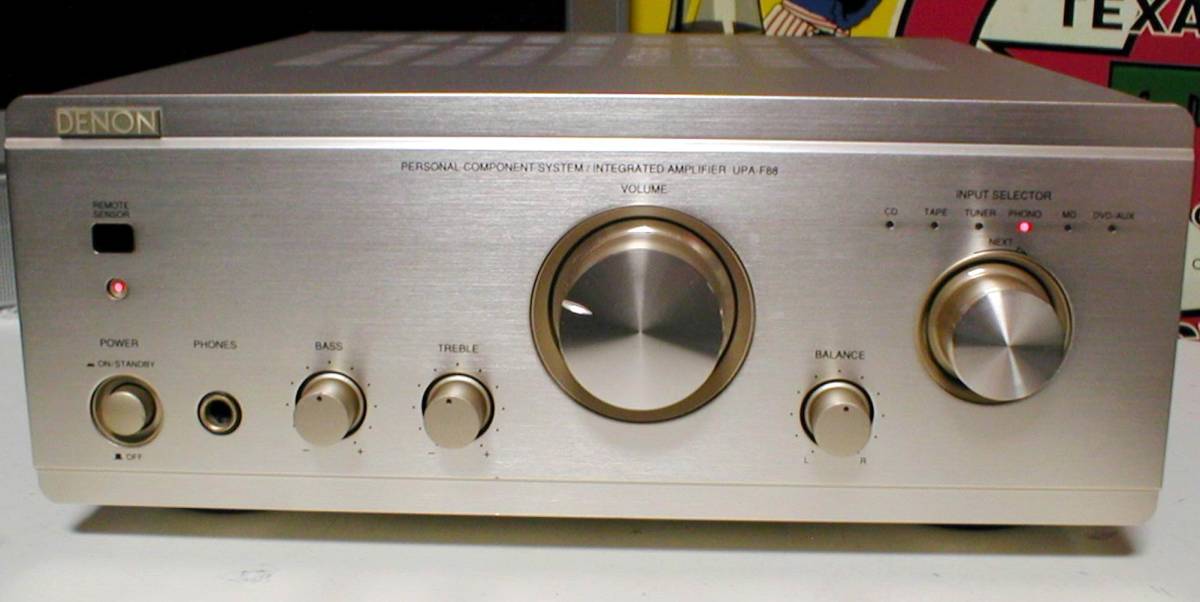 DENON UPA-F88 MM-PhonoEQ Stereo Integrated Amplifier 左右出力OK