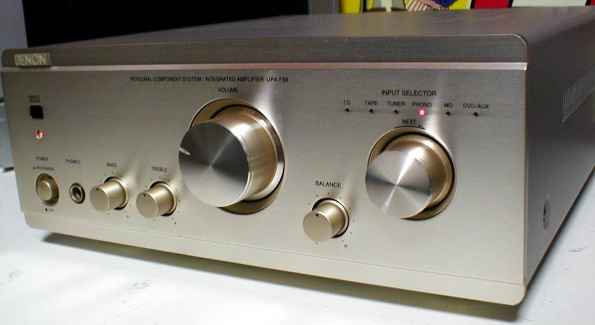 DENON UPA-F88 MM-PhonoEQ Stereo Integrated Amplifier 左右出力OK