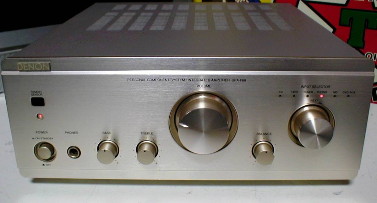 DENON UPA-F88 MM-PhonoEQ Stereo Integrated Amplifier 左右出力OK