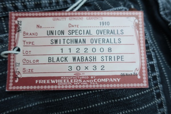 1P9899/フリーホイーラーズ スイッチマンオーバーオールズ ブラックウォバッシュワークパンツ FREEWHEELERS SWITCHMAN OVERALLS フリーホイーラーズ オーバーオールズ FREE コットン デリックマンオーバーオールズ ブラウン