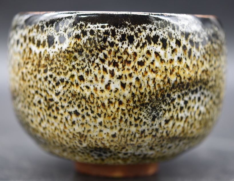 KY5-87 木村盛康 師 木村盛和 天目釉茶碗 共箱 茶道具