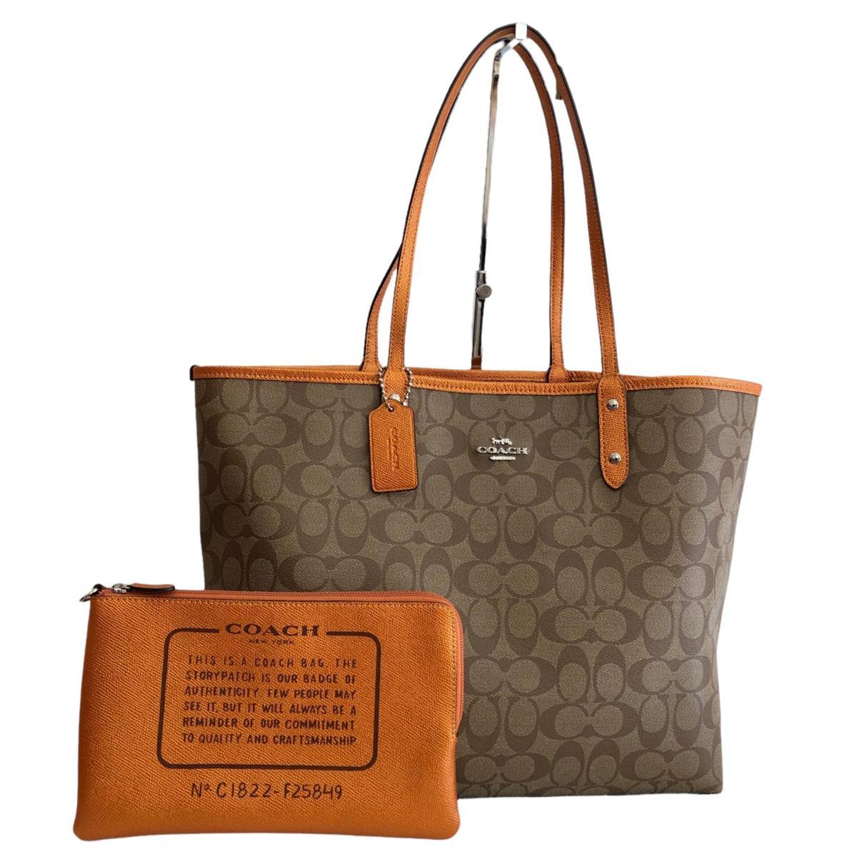 COACH コーチ シグネチャー リバーシブル トートバッグ 2WAYバッグ 2点セット ショルダーバッグ コーチ COACH シグネチャー Ｆ36658 シグネチャーリバーシブルトートバッグ ステーション