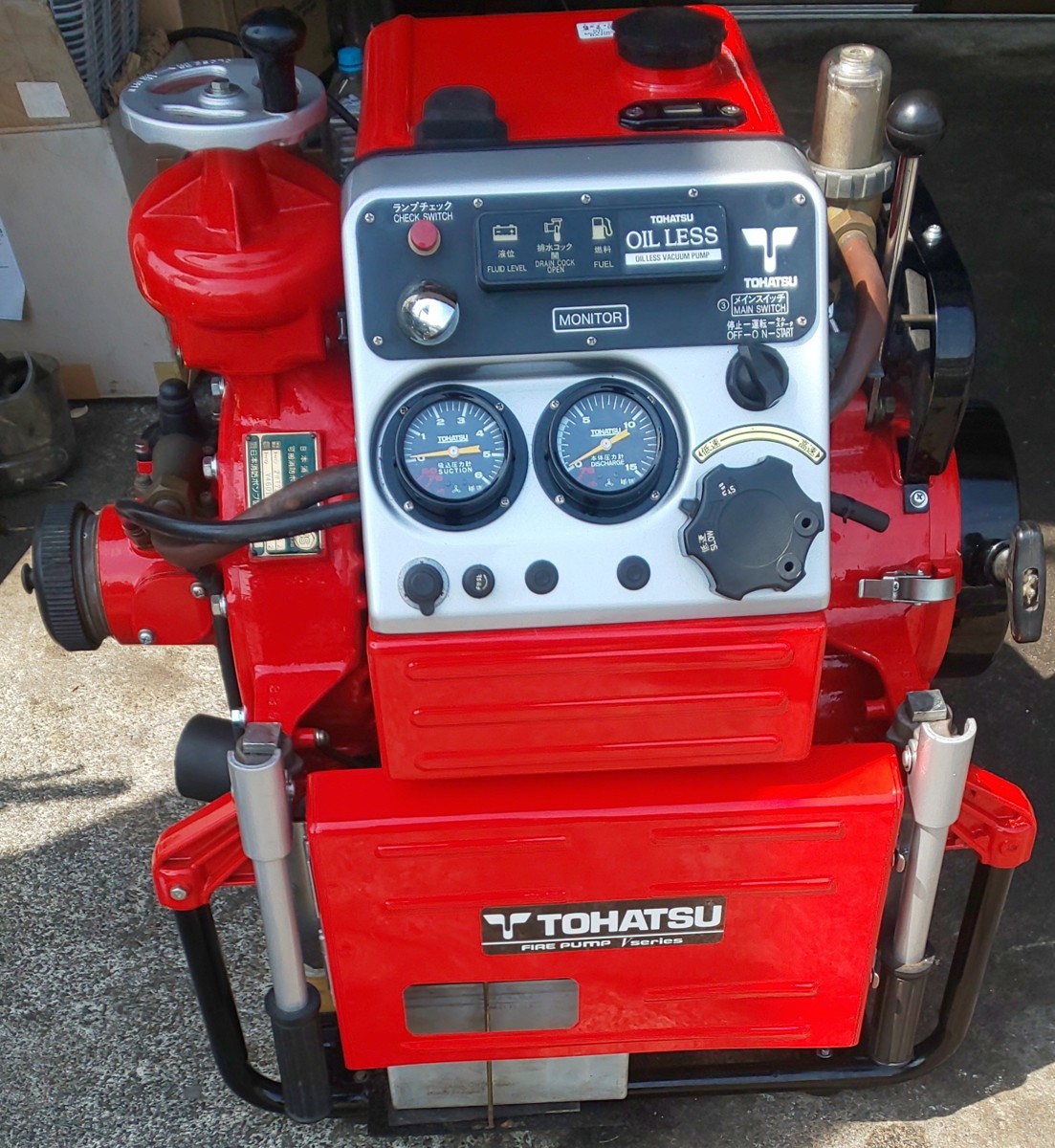 鹿児島発　トーハツ B-3級 セル始動 消防ポンプV46BSです。専門業者により整備済み 鹿児島発 トーハツ セル始動 消防ポンプV46BS B-3級 バッテリー新品