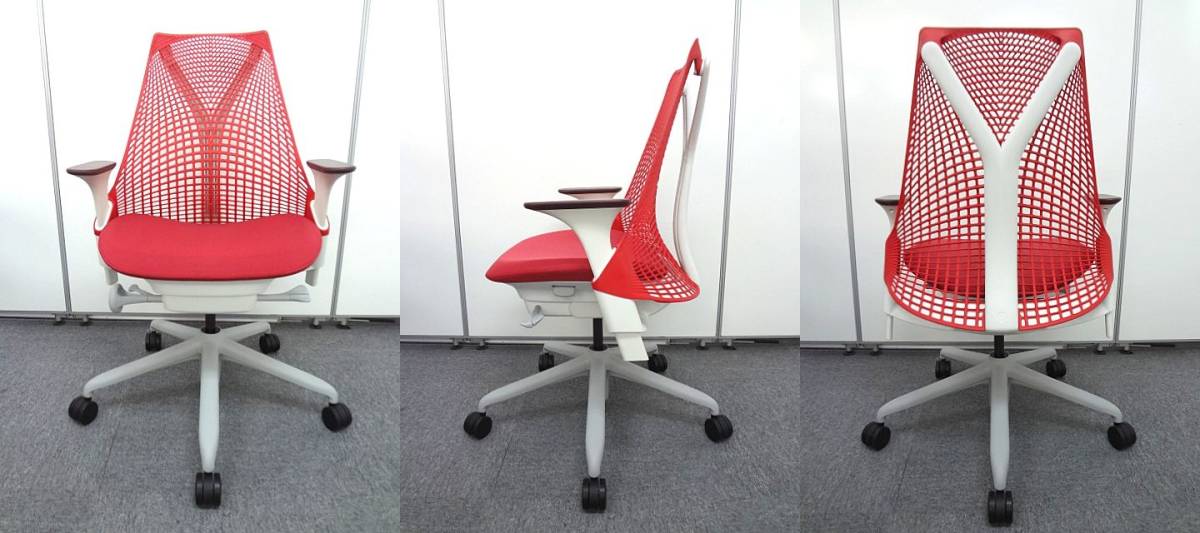 ②Herman Miller / ハーマンミラー セイルチェア レッド デスクチェア 