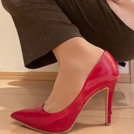 中古 エナメル パンプス ピンヒール DIANA(レッド系)｜売買された
