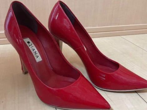 中古 エナメル パンプス ピンヒール DIANA(レッド系)｜売買された