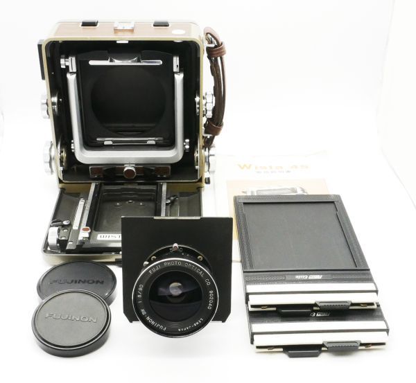 フィルムカメラ Wista 45 FUJINON SW 90mm f8 □ 美品 □ ウイスタ WISTA 45 + FUJINON SW 90mm F8 + シートカット