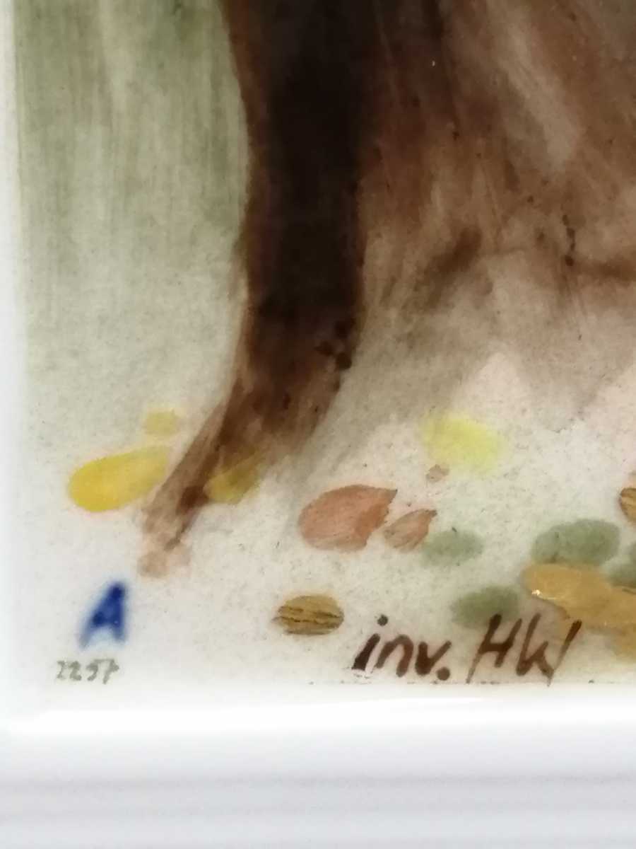Meissen マイセン プラーク 陶板画 『秋』春夏秋冬シリーズ 4枚セット
