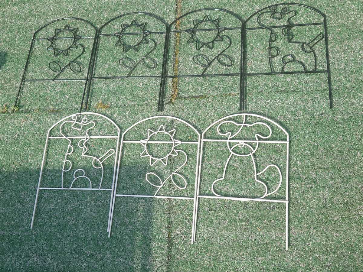 ガーデン ワイヤー ミニフェンス 柵 7点 セット 白 ホワイト ブラック 黒 きりん 犬 花 かわいい 庭 ガーデニング エクステリア ガーデニング 売買されたオークション情報 Yahooの商品情報をアーカイブ公開 オークファン Aucfan Com