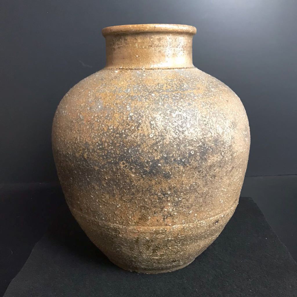 [CR395] 古い壺 茶壺 信楽 古信楽 壺 茶道具 茶席 骨董品 古美術 置物 信楽焼