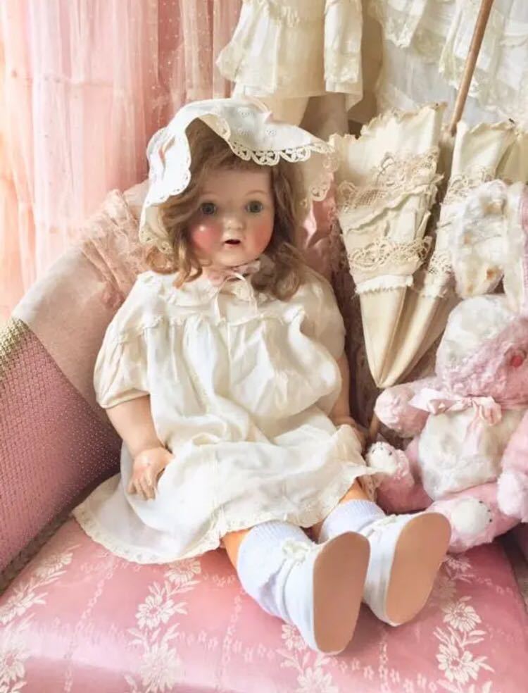 コンポジション ドール アンティーク ヴィンテージ 可愛い 人形 ビスク  