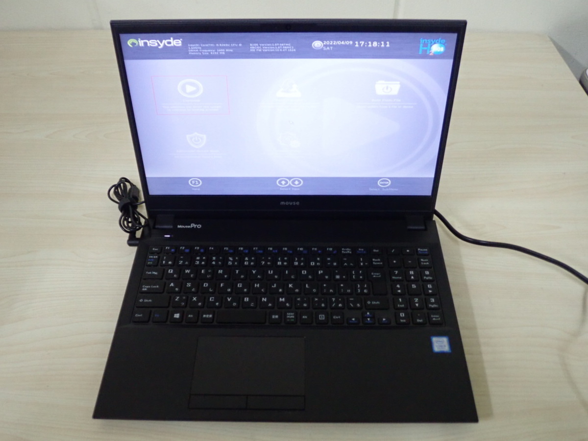 ノートPC MousePro-NB510H2 i5 8265U 1.6GHz メモリ 8GB SSD 256GB 