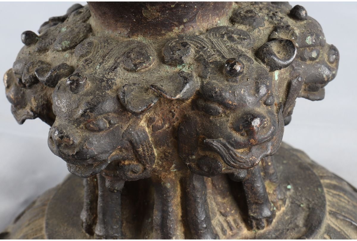 URA]仏教美術⁄古銅多宝塔45cm・3.3㎏⁄9-5-209(検)骨董⁄