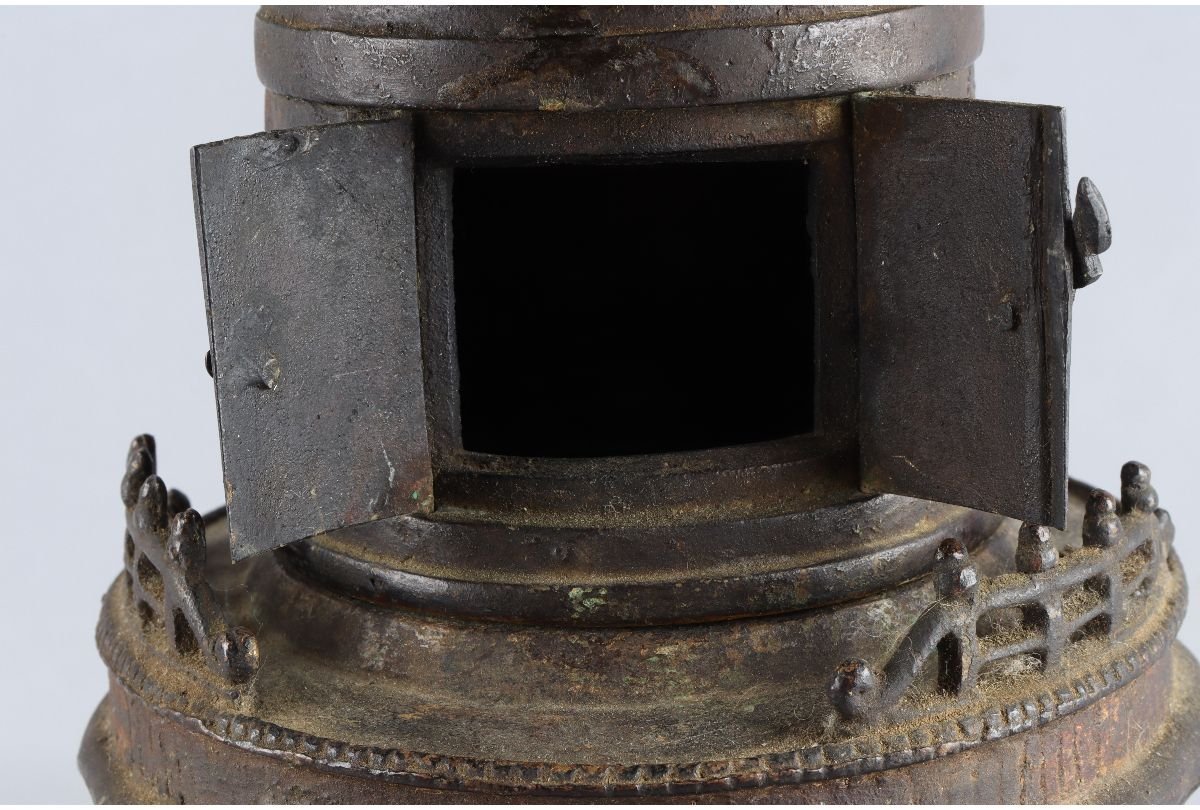 URA]仏教美術⁄古銅多宝塔45cm・3.3㎏⁄9-5-209(検)骨董⁄