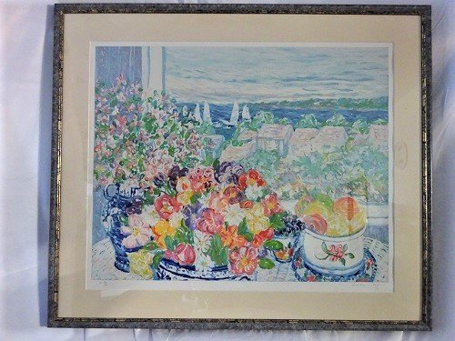 真作保証 レスリー・セイヤー シルクスクリーン 340/350 額装 レスリーセイヤー シルク版画額装真作保証 レスリー・セイヤー シルク