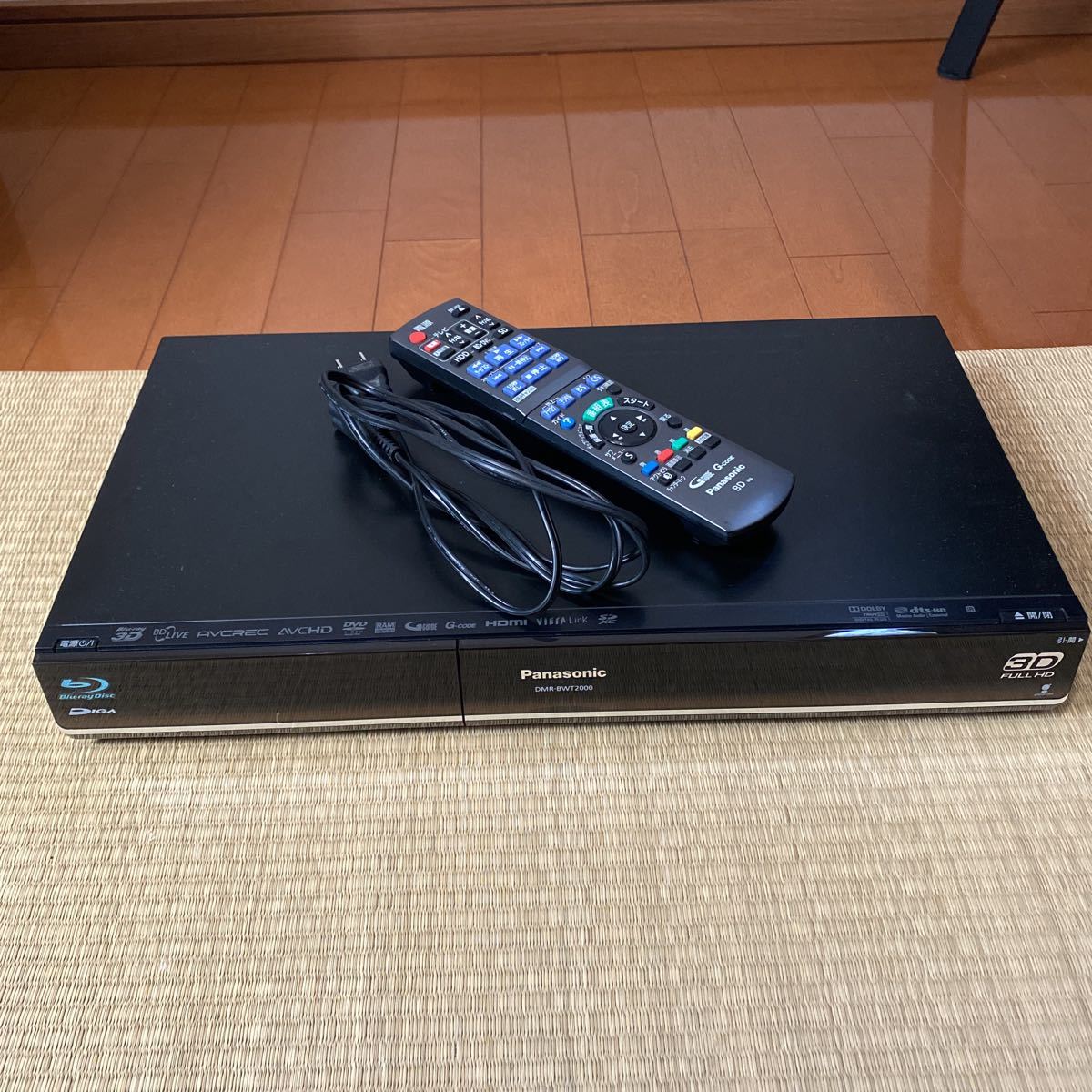 DMR-BWT2000 Panasonic DIGA - ※1TB、リモコン付 パナソニック 1TB
