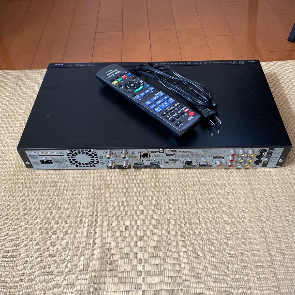 DMR-BWT2000 Panasonic DIGA - ※1TB、リモコン付 パナソニック 1TB