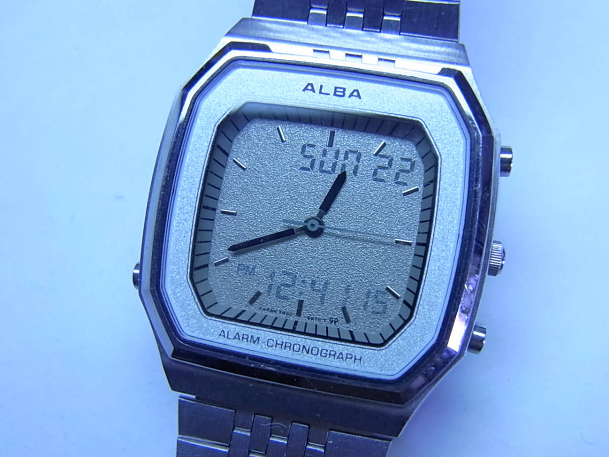 ALBA 二重面相 - SEIKO セイコー メンズ 腕時計 希少 デジタル 公式 