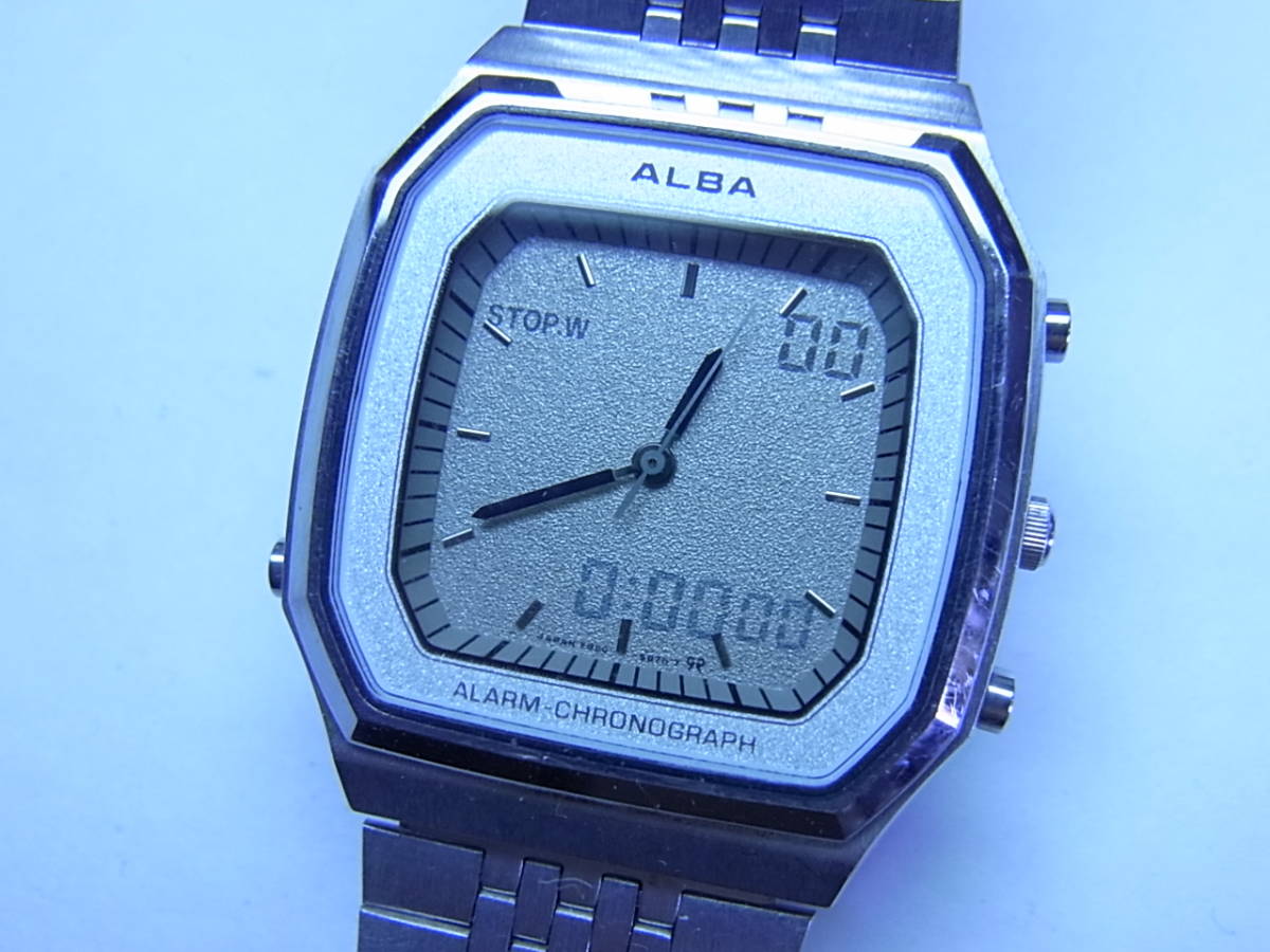 ALBA 二重面相 SEIKO セイコー Y950-5060 ALBA 二重面相 SEIKO セイコー Y950-5060 ◇セイコー ALBA 古い