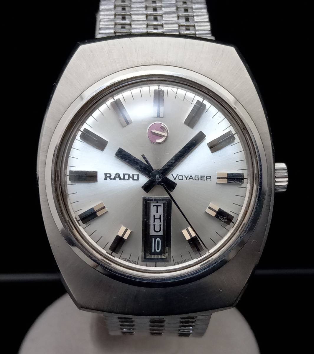 ジャンク RADO ラドー VOYAGER ボイジャー 11814 自動巻 SS デイデイト