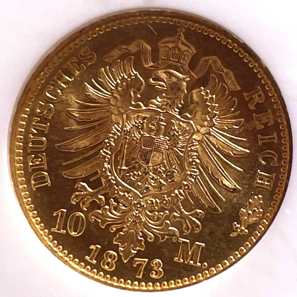 ドイツ プロイセン プルシア 1873A 金貨 10マルク | MS65 JCC マルク