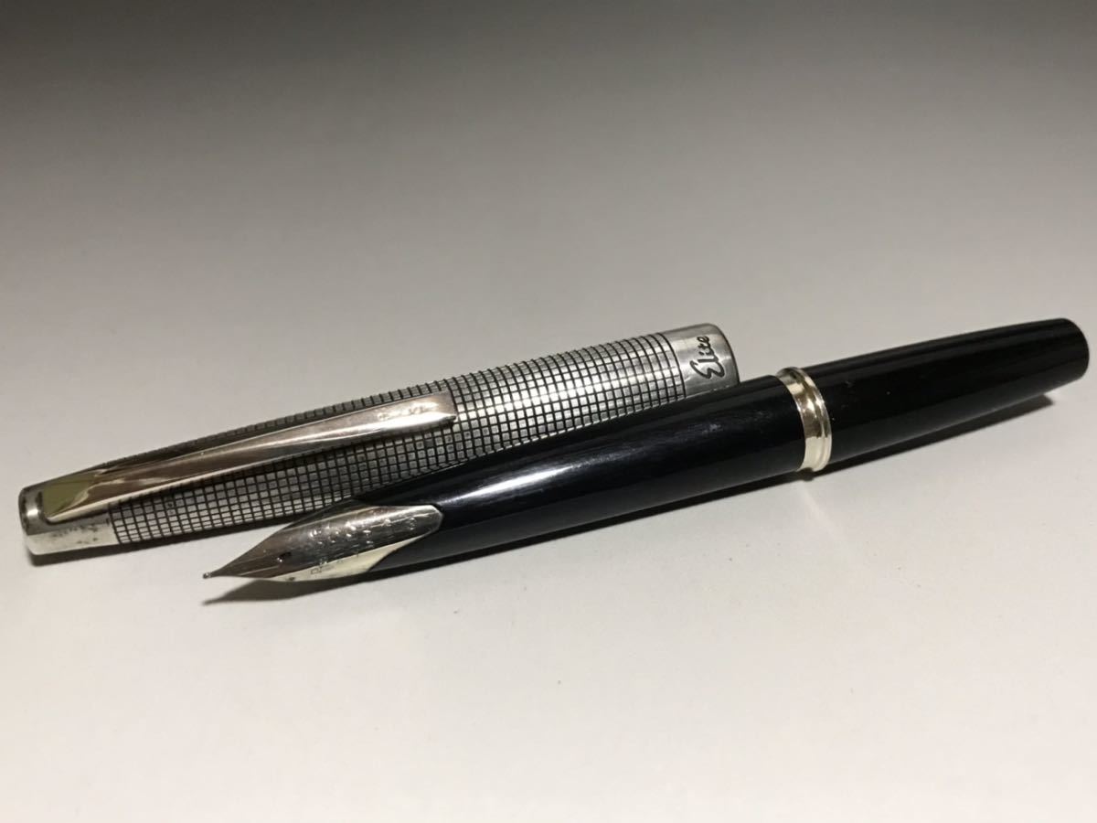 K18WG PILOT CUSTOM スターリングシルバー 格子模様 万年筆