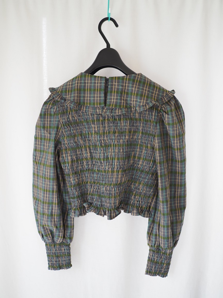 ＊2020AW＊ZARA チェック柄 ピーターパン襟付き トップス ブラウス ZARA(ザラ)の「チェック柄ピーターパン襟トップス」 - PARTE