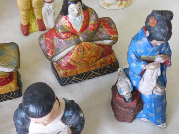 明治 大正 昭和初期 陶磁器人形 27体 まとめて 射的人形 雛人形 土人形