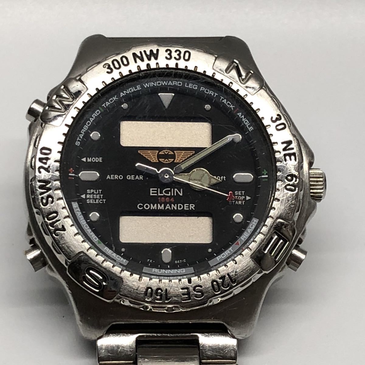 ELGIN エルジン FK-647-C シルバー ジャンク メンズ 腕時計 時計