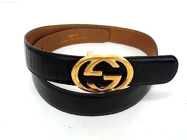 美品 グッチ レディース ベルト （美品 GUCCI グッチ ナイロンレザー  