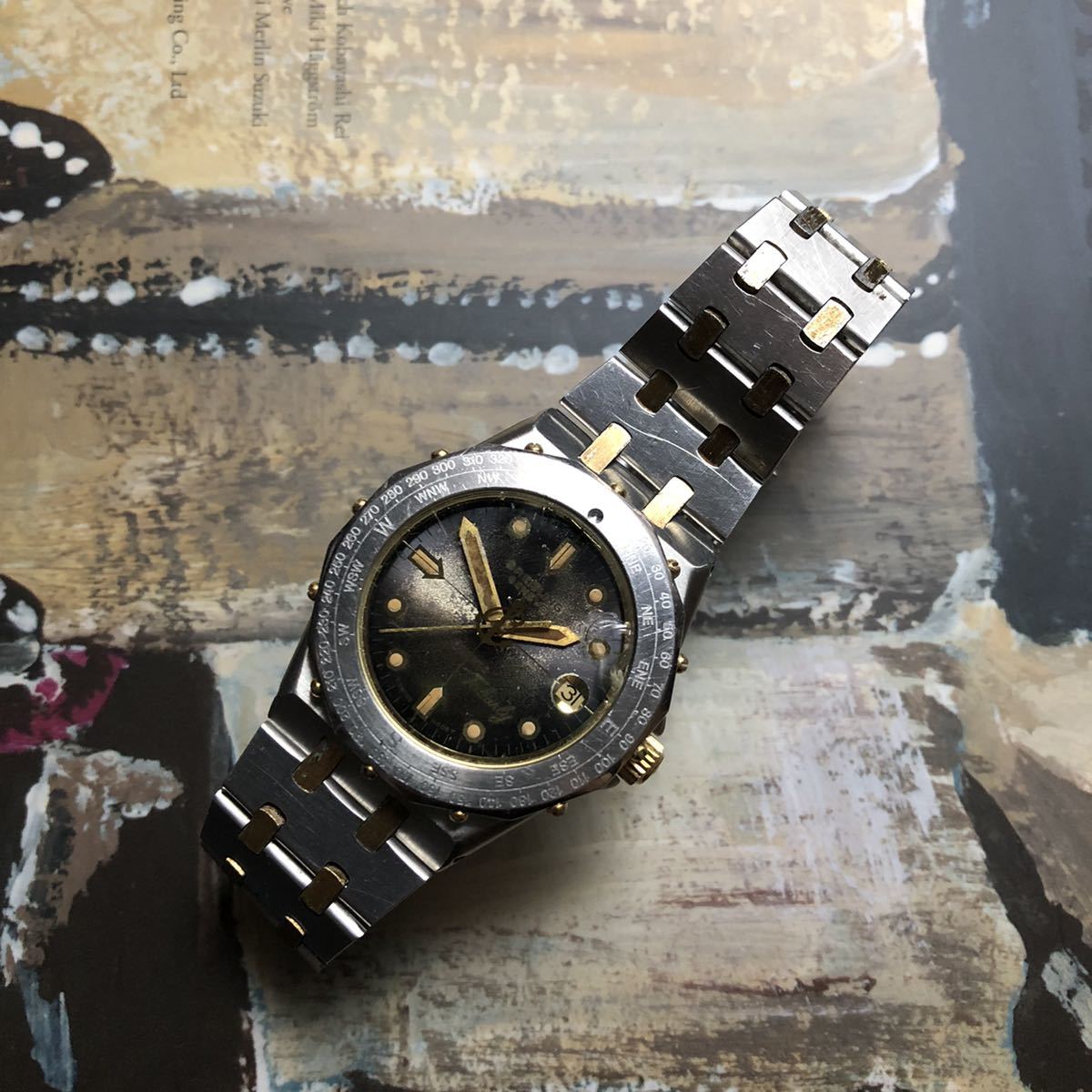 1円スタート】BREITLING ブライトリング 80770 タバリー SS ブラック 