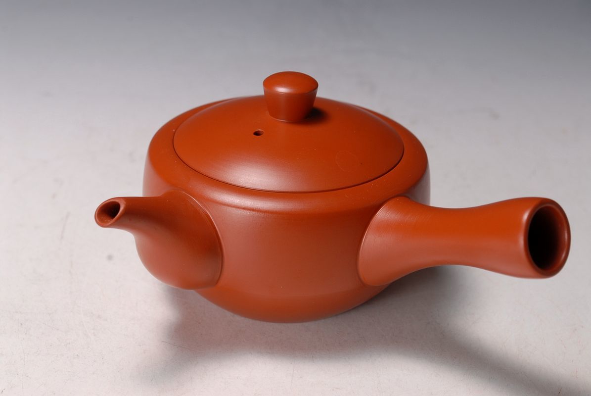 2304 常滑 作家物 作者不明 朱泥急須 検 秦秀雄 煎茶道具 2304 常滑