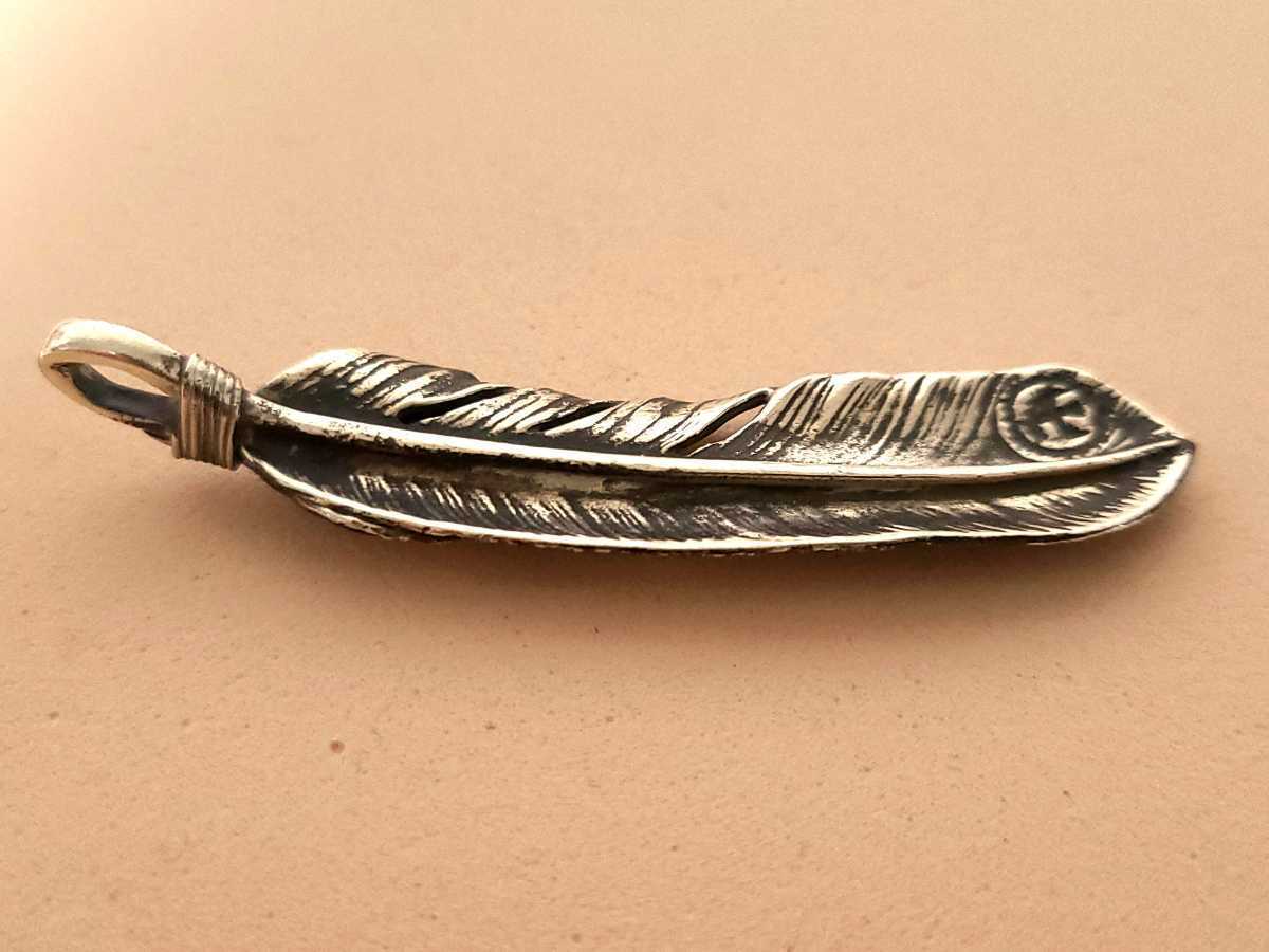 ゴローズ goro's 上銀ハート特大フェザー　18kローズ_9