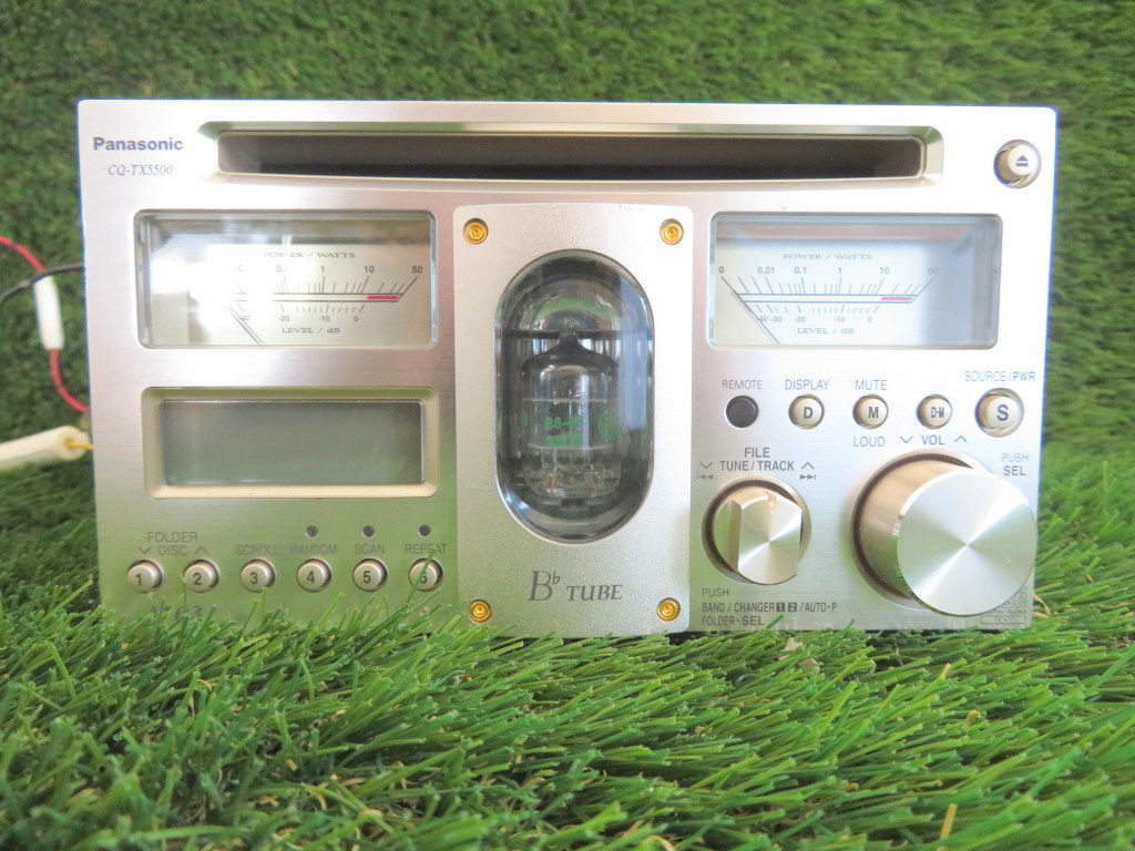 パナソニック 真空管 ヘッドユニット オーディオ デッキ CDデッキ CQ-TX5500D B♭ TUBE アナログ 配線付 H0081