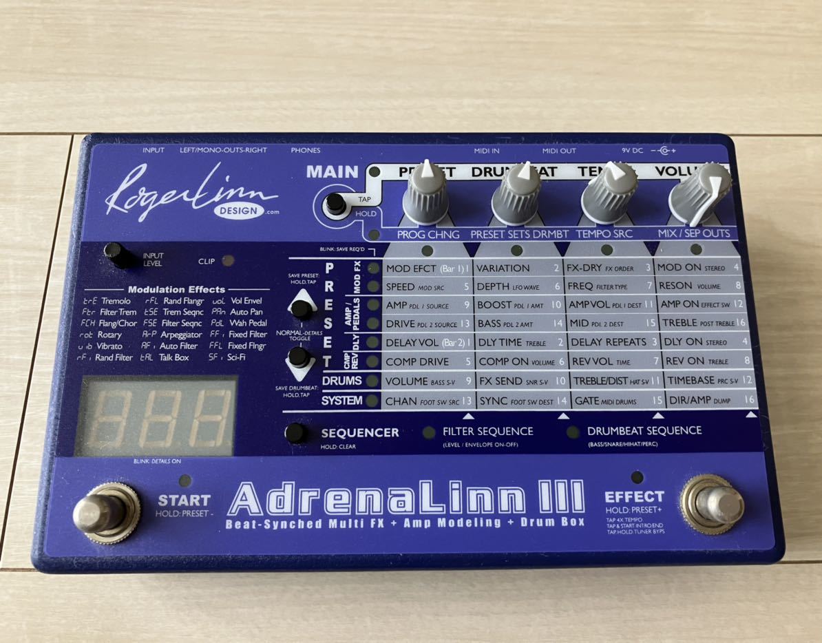 Roger Linn Design AdrenaLinn III ビートシンク・マルチ・エフェクト