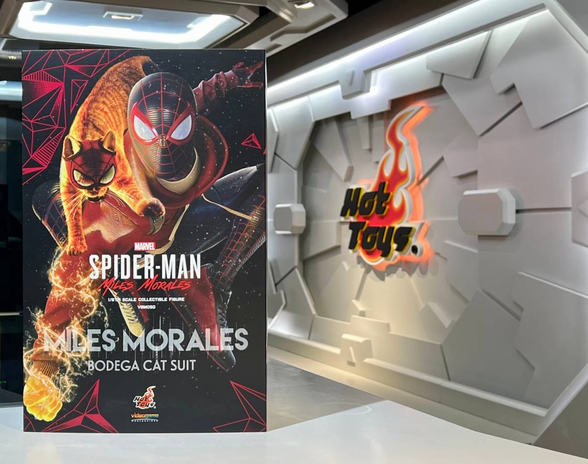 VGM50 ホットトイズ 1/6スケールフィギュア Marvel's Spider-Man Miles Morales マイルス・モラレス スパイダーマン 売店の看板猫スーツ版