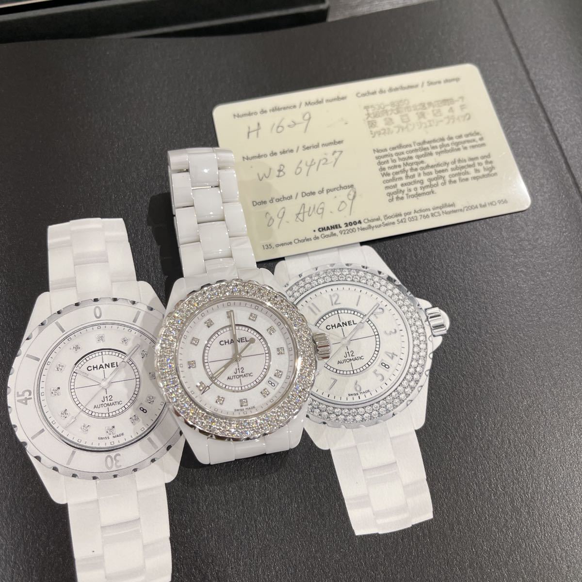 極美品 純正ダイヤ CHANEL J12 12P純正ダイヤ 38ミリ メンズ 腕時計 