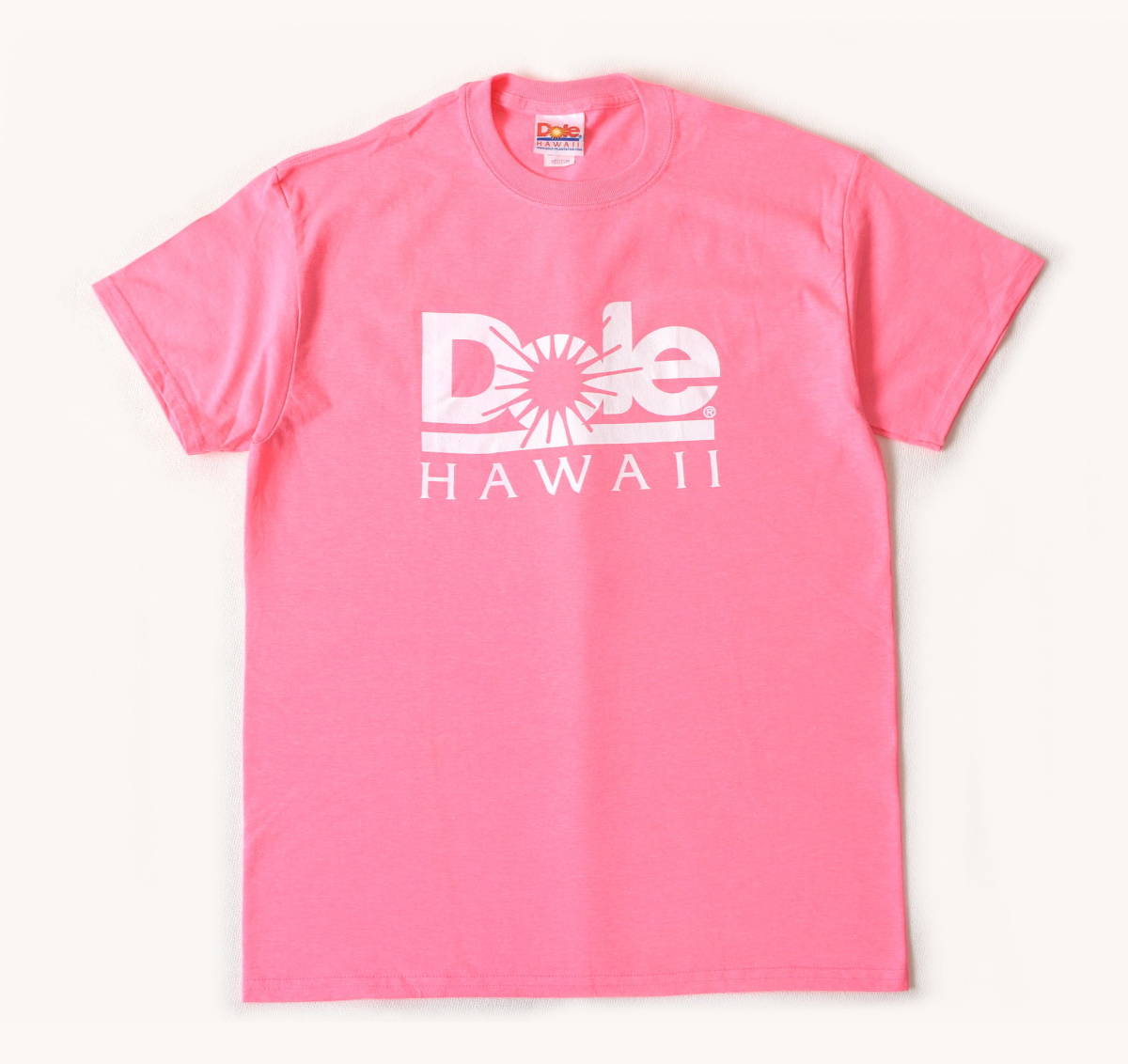 DOLE HAWAII “ショッキングピンク” ロゴTシャツ(sizeM) ドールハワイ 