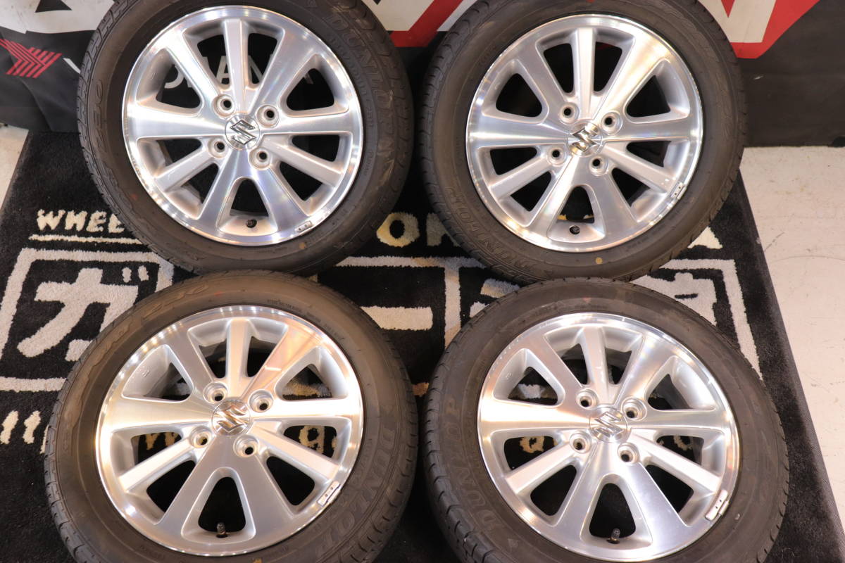 ◇即納OK!バリ溝 国産タイヤ165/60R14インチ付!4.5J+50 4H/100 スズキ 