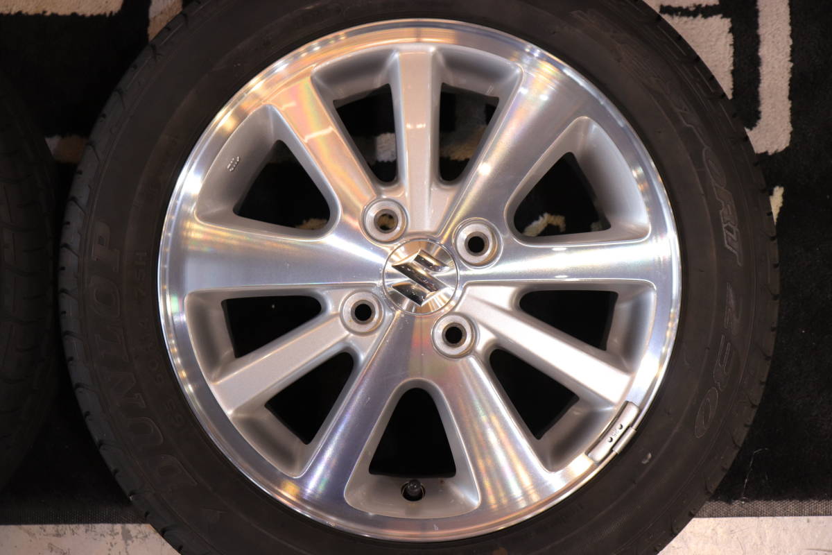 ◇即納OK!バリ溝 国産タイヤ165/60R14インチ付!4.5J+50 4H/100 スズキ 
