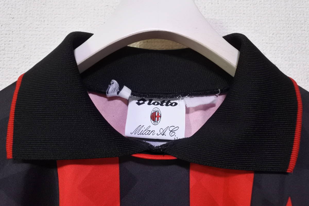 90's ACミラン lotto ロット 長袖 ユニフォーム size M-L ホーム 1993