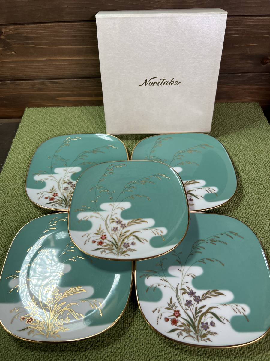 乃りたけ 金彩瑠璃色 小鉢 5つセット 乃りたけ 日本陶器 ノリタケ