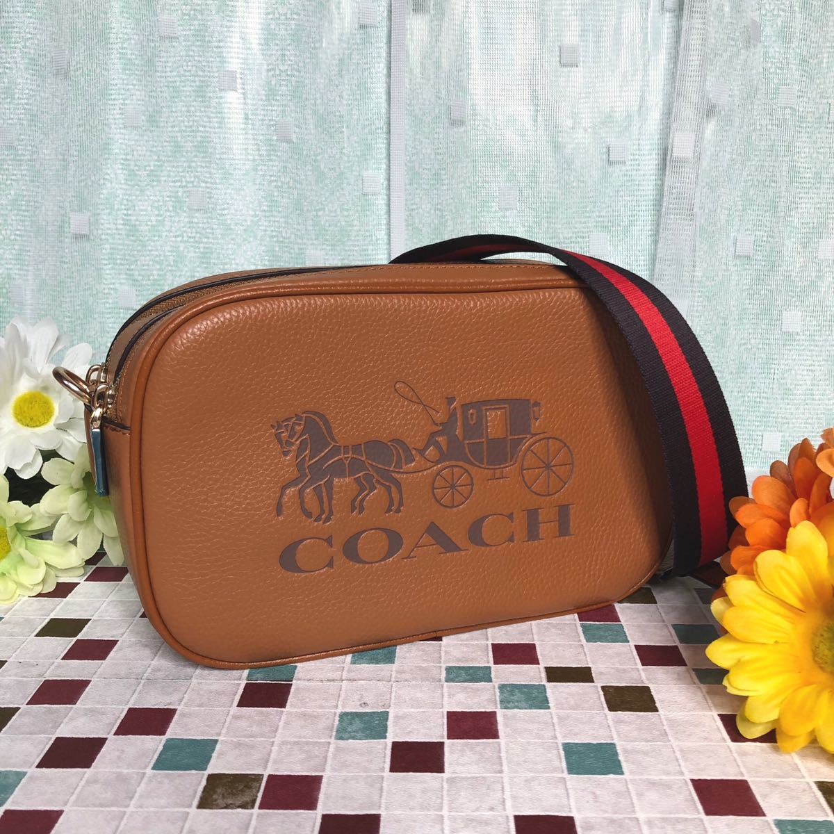 コーチ ショルダーバッグ ブラウン 馬車 新品 COACH コーチ ショルダー 