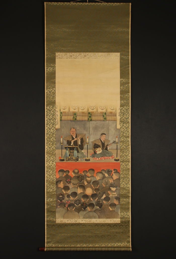 【一灯】pp9937 希品！ 義太夫三味線図 浄瑠璃 文楽 寄席囃子 伝統芸能 無落款
