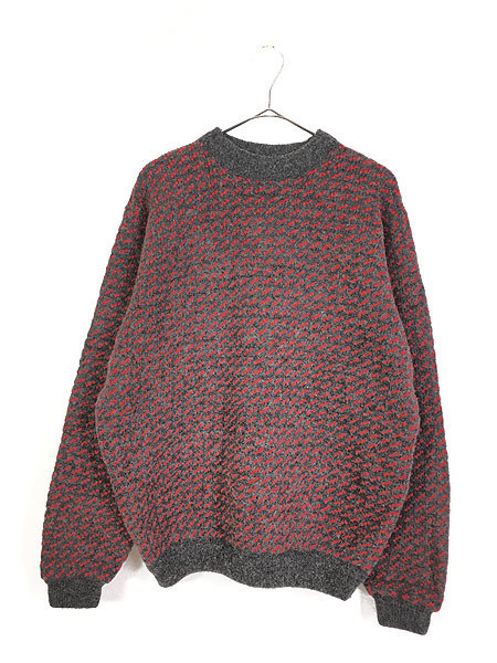 80s バーズアイ 古着 80's knit ノルウェー 古着 80s ノルウェー製 LL