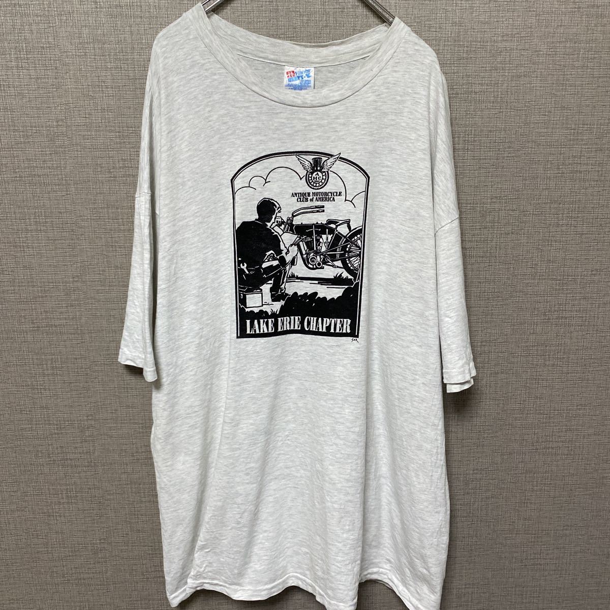 00s USA製 オールド ギャップ イラスト プリント Tシャツ メンズ L / アート グラフィック シングルステッチ サファリ ハンティング 地図